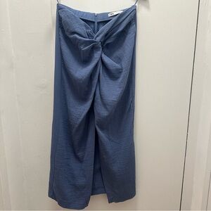 NWT Zara ruched cotton skirt